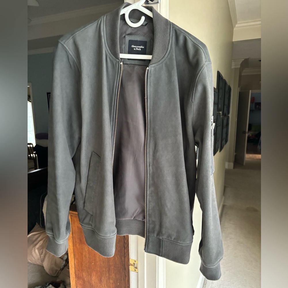 Abercrombie Suede Bomber Jacket - worn once
